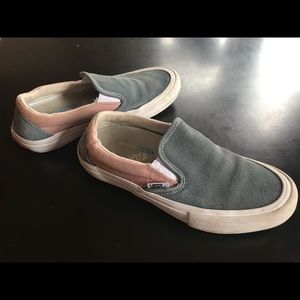 Vans classic suede and canvas slip-ons